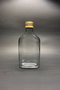 Hermia Tu-200Ccgoldkapak Juego de Botellas de Vidrio con Molde de Hielo, 2 Piezas, 200 ml, Transparente y Dorado, Vidrio